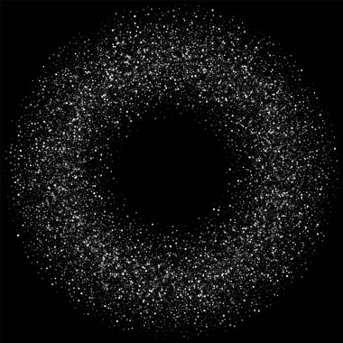 Siyah bir zemin üzerine konfeti gümüş Parlatıcı.