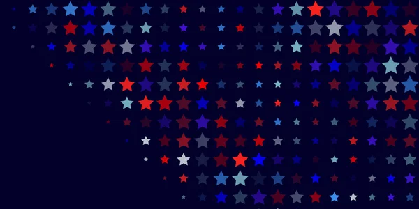 Abstract  background from red, blue, white stars — Stock Vector