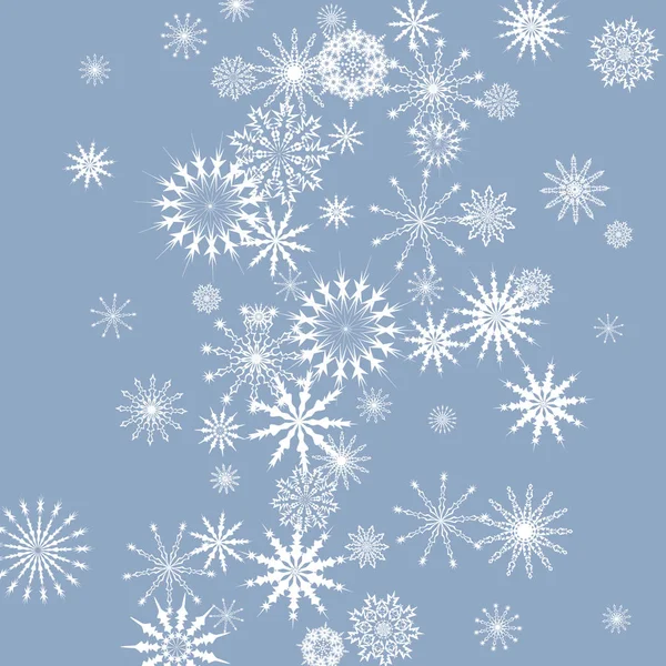 Nieuwjaar achtergrond vector met vallende sneeuwvlokken — Stockvector
