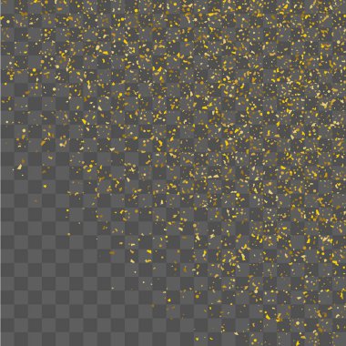 Altın parıltılı konfeti. 