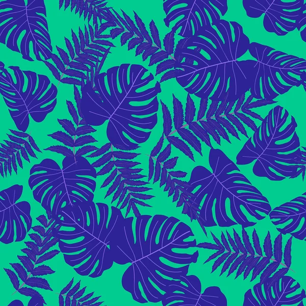 Vector seamless tropical pattern — Stock Vector