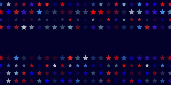 Abstrakt bakgrund från röd, blå, vita stjärnor — Stock vektor