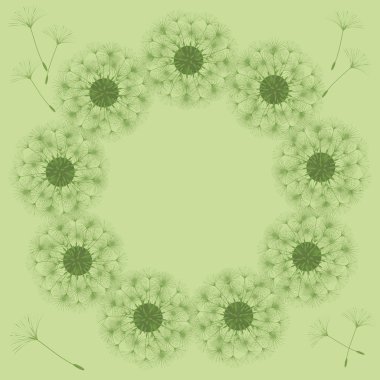 Bir karahindiba tasarımı için arka plan. 