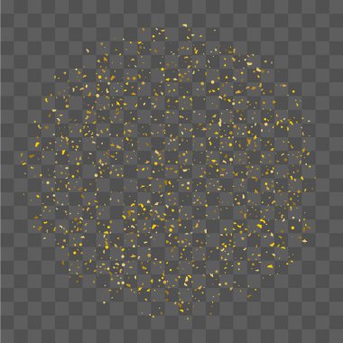 Altın parıltılı konfeti. 
