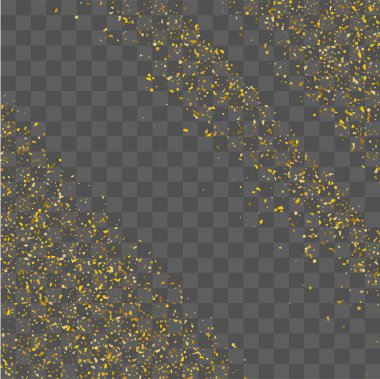 Altın parıltılı konfeti. 
