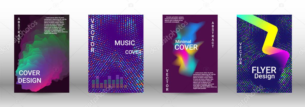 Set of modern abstract musical backgrounds.