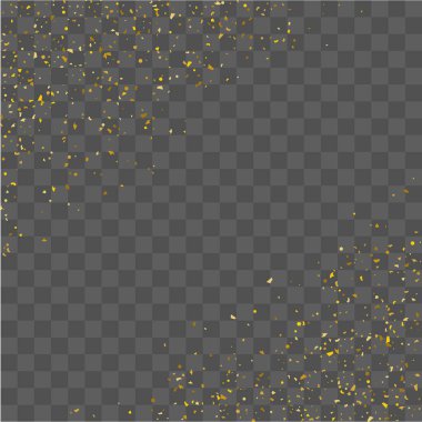 Altın parıltılı konfeti. 