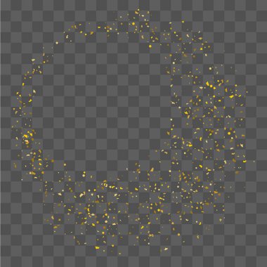 Altın parıltılı konfeti. 