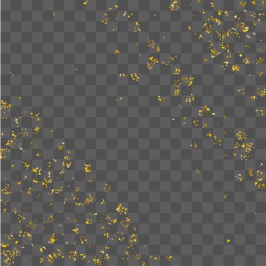 Altın parıltılı konfeti. 