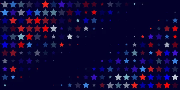 Fondo abstracto de estrellas rojas, azules y blancas — Vector de stock