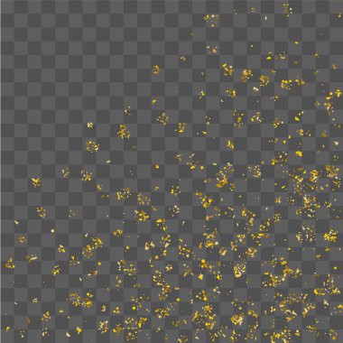 Altın parıltılı konfeti. 