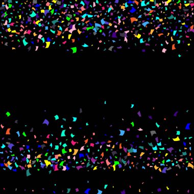 Beyaz arkaplanda renkli konfeti. 