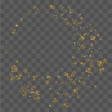 Altın parıltılı konfeti. 