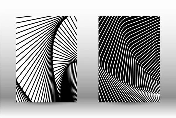 Ensemble de motifs abstraits avec lignes déformées. — Image vectorielle