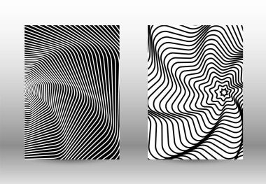 Bozuk çizgileri olan soyut desenler kümesi.