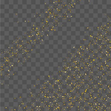 Altın parıltılı konfeti. 