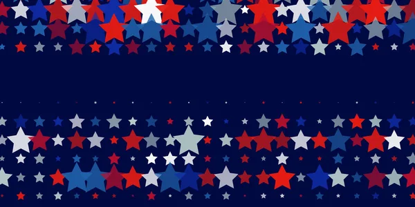 Abstract  background from red, blue, white stars — Stock Vector