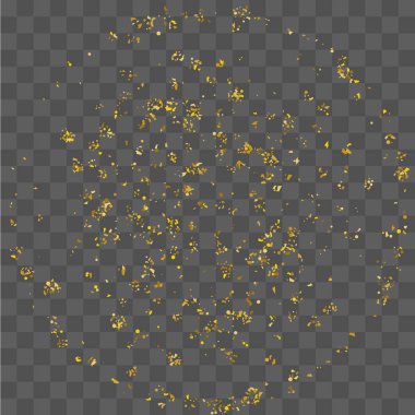 Altın parıltılı konfeti. 