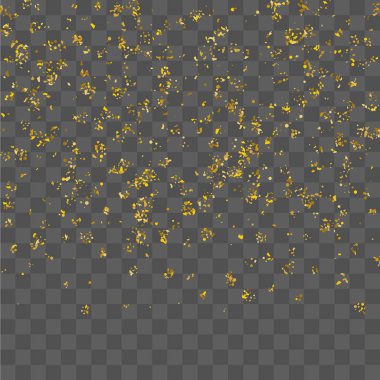 Altın parıltılı konfeti. 