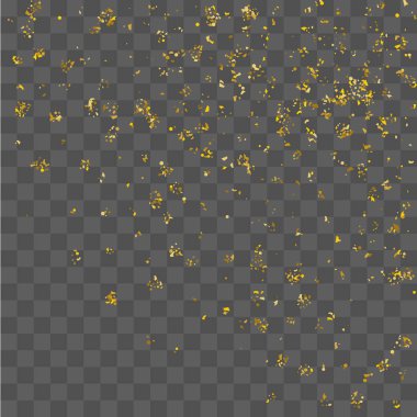Altın parıltılı konfeti. 