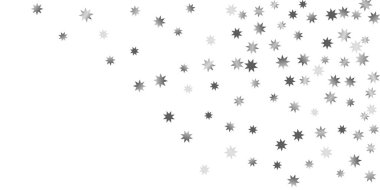 Beyaz bir arka plan üzerinde sabit yıldız.