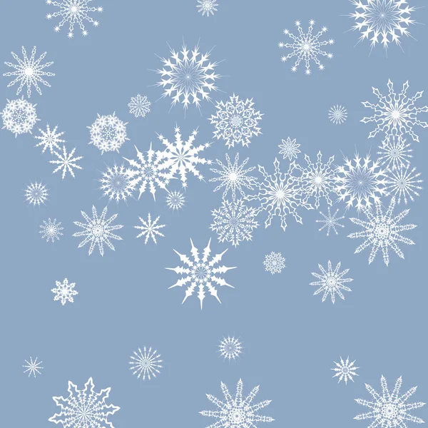 New Year background vector with falling snowflakes — Stock Vector