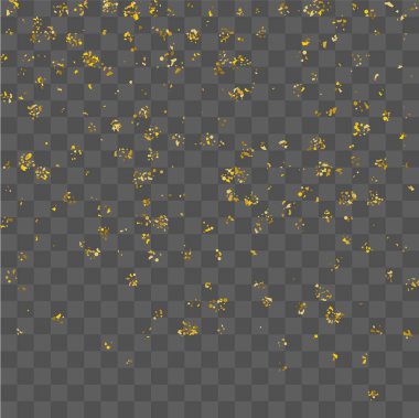 Altın parıltılı konfeti. 
