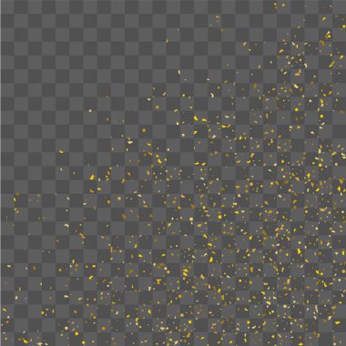 Altın parıltılı konfeti. 