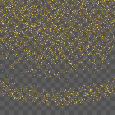 Altın parıltılı konfeti. 