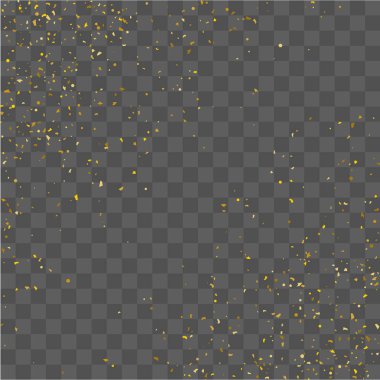 Altın parıltılı konfeti. 