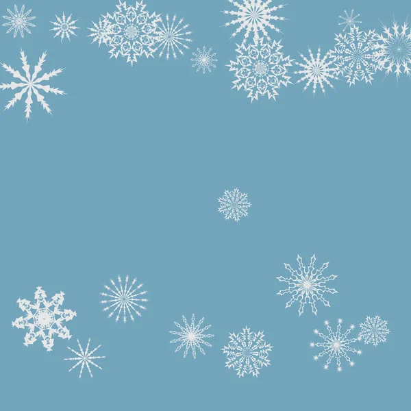 Año Nuevo vector de fondo con la caída de copos de nieve — Archivo Imágenes Vectoriales