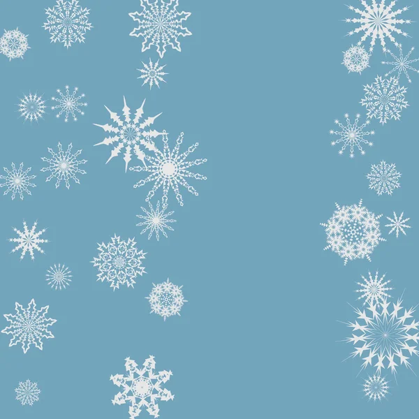 Año Nuevo vector de fondo con la caída de copos de nieve — Vector de stock