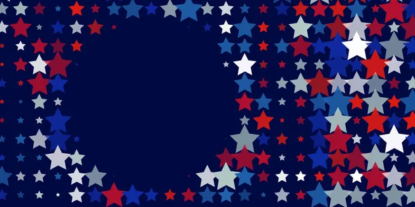 Abstract  background from red, blue, white stars — Stock Vector