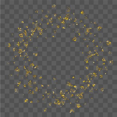Altın parıltılı konfeti. 
