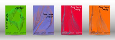 En az vektör tasarım kapakları.