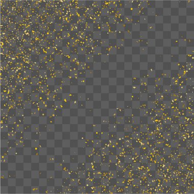 Altın parıltılı konfeti. 