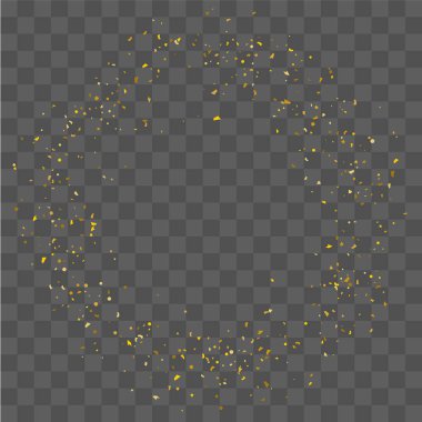 Altın parıltılı konfeti. 