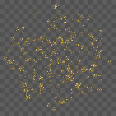 Altın parıltılı konfeti. 