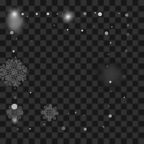 Neige de Noël. Chute de neige . — Image vectorielle