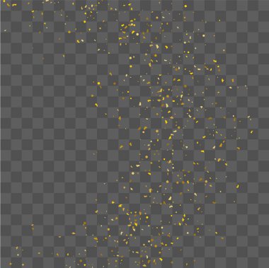 Altın parıltılı konfeti. 