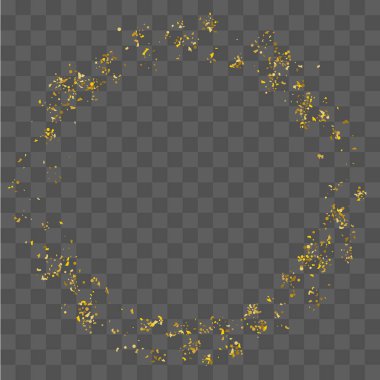 Altın parıltılı konfeti. 