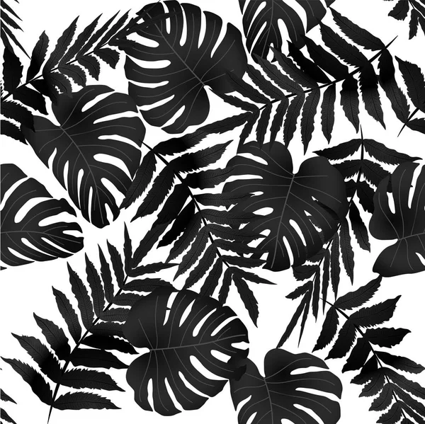 Patrón tropical sin costura vectorial — Archivo Imágenes Vectoriales