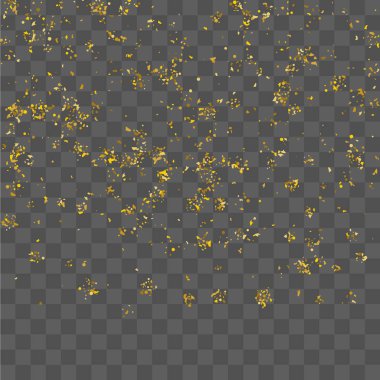 Altın parıltılı konfeti. 