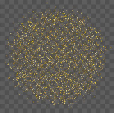 Altın parıltılı konfeti. 