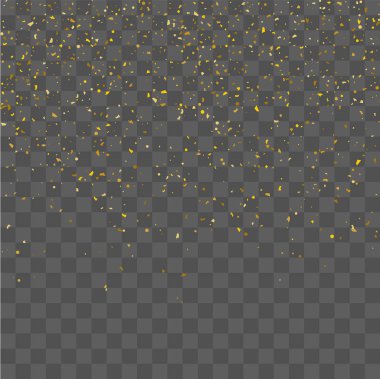 Altın parıltılı konfeti. 