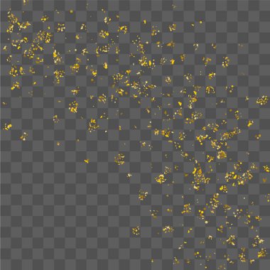 Altın parıltılı konfeti. 