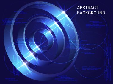 Metal halkalar ışıltı arka planda.