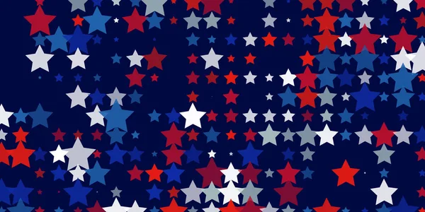 Abstract  background from red, blue, white stars — Stock Vector