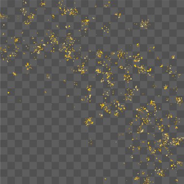 Altın parıltılı konfeti. 