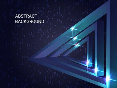 Arka planda üçgen metal parıldıyor.